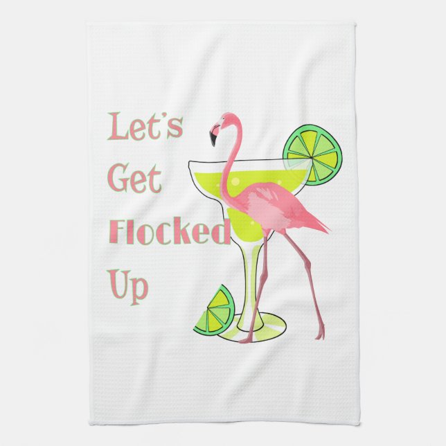 Paño De Cocina Volemos Flamingo (Vertical)