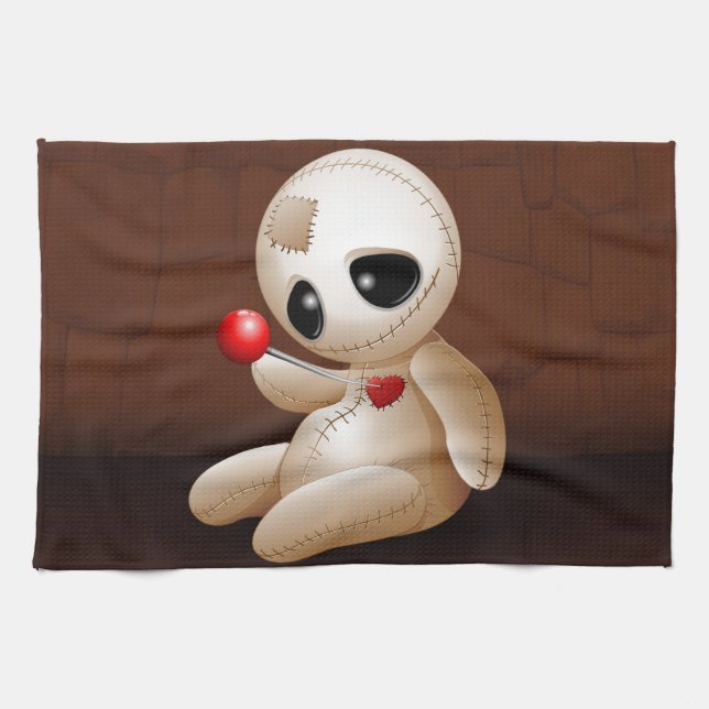 Paño De Cocina Voodoo Doll Personalizado enamorado (Horizontal)