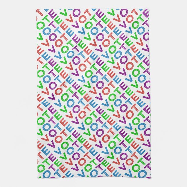 Paño De Cocina VOTA en Multicolores (Vertical)