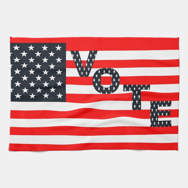 Paño De Cocina Voto De Eeuu (Horizontal)