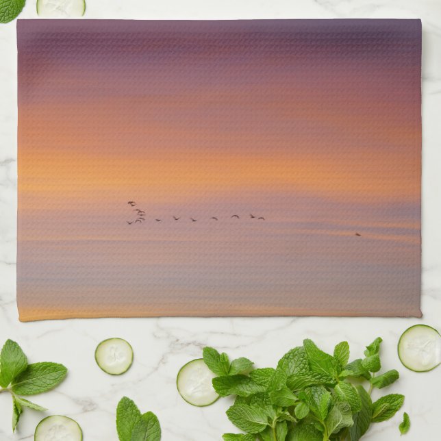 Paño De Cocina Vuelo de Ocean Sunrise (Doblado)