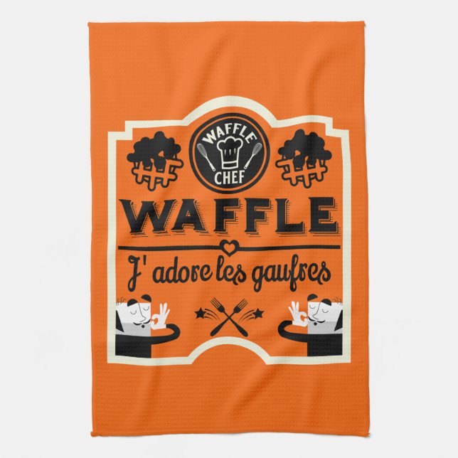Paño De Cocina Waffles de Francia (Vertical)