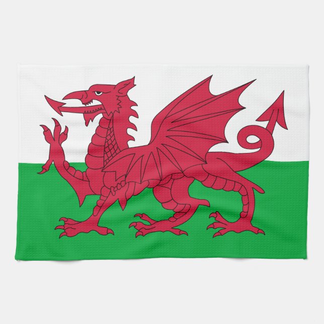 Paño De Cocina Wales flag Kitchen Towels (Horizontal)