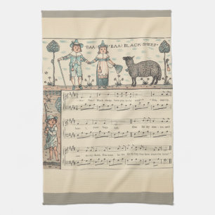 Paño De Cocina Walter Crane Baa Baa Oveja Negra Rima Infantil