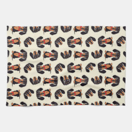 Paño De Cocina Wandering Dachshund Kitchen Towels
