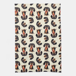 Paño De Cocina Wandering Dachshund Kitchen Towels