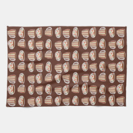 Paño De Cocina Warm Circle Pattern On Cups Of Coffee