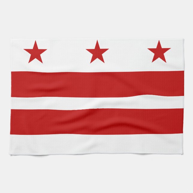 Paño De Cocina Washington clásico D.C. Flag (Horizontal)