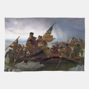 Paño De Cocina Washington que cruza el Delaware de Manuel Leutze