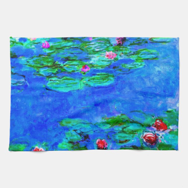 Paño De Cocina Water Lilis, Red, de Oscar-Claude Monet (Horizontal)