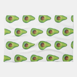 Paño De Cocina Watercolor Avocado Pattern