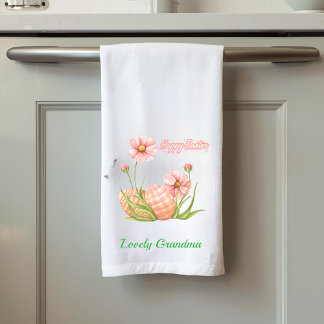 Paño De Cocina Watercolor Easter Egg Personalized Kitchen Towels