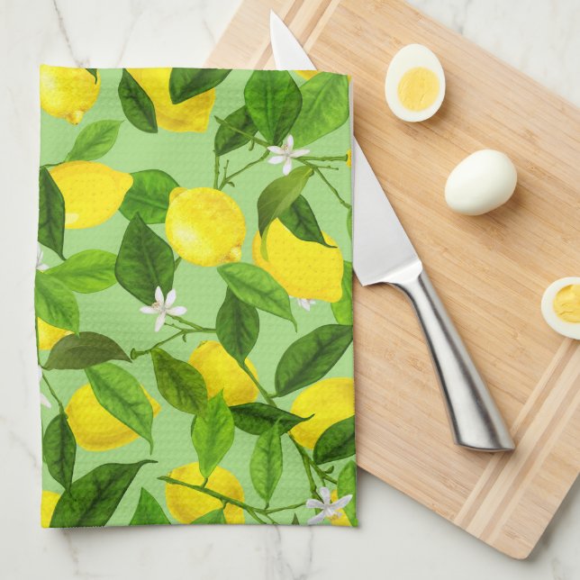 Paño De Cocina Watercolor Lemon 3 (Doblado Cuarto)