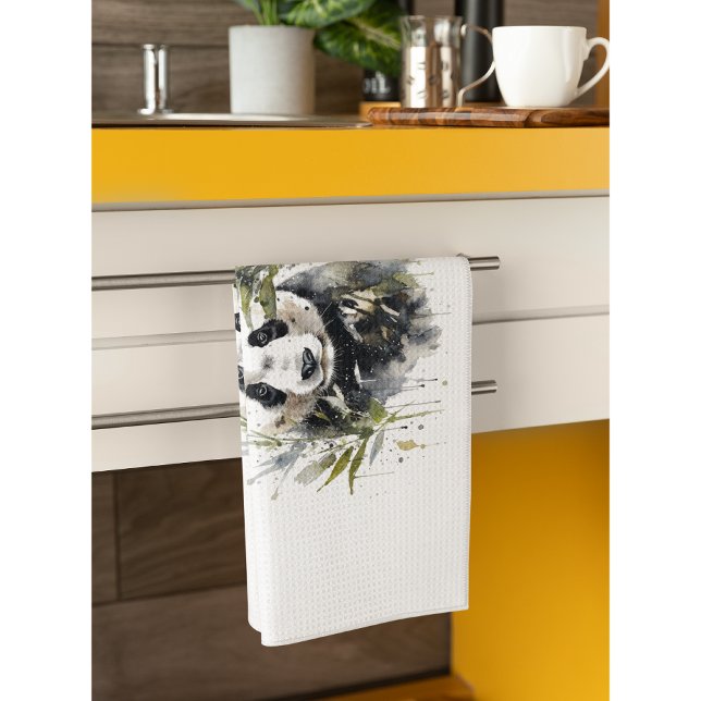 Paño De Cocina Watercolor Panda Garden (Subido por el creador)