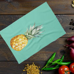 Paño De Cocina Watercolor Piña Verano Azul tropical<br><div class="desc">Este diseño fue creado a través del arte digital. Se puede personalizar haciendo clic en el botón personalizar y cambiando el color, agregando un nombre, iniciales o tus palabras favoritas. Contáctame en colorflowcreations@gmail.com si quieres tener este diseño en otro producto. Compra mi pintura de acrílico abstracta original a la venta...</div>