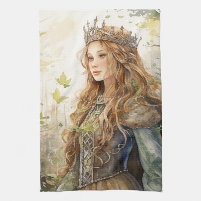 Paño De Cocina Watercolour Forest Princess (Vertical)