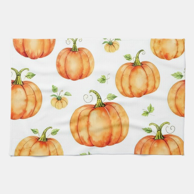 Paño De Cocina Watercolour Pumpkins (Horizontal)