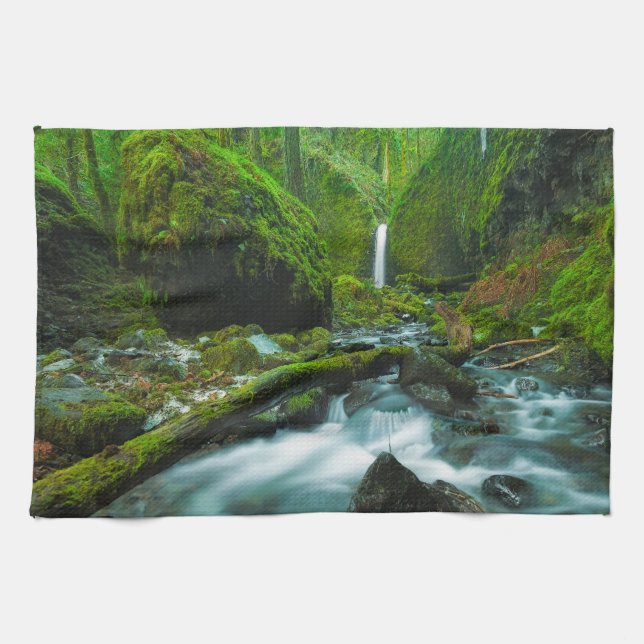 Paño De Cocina Waterfalls | Grotto Falls, Oregon (Horizontal)