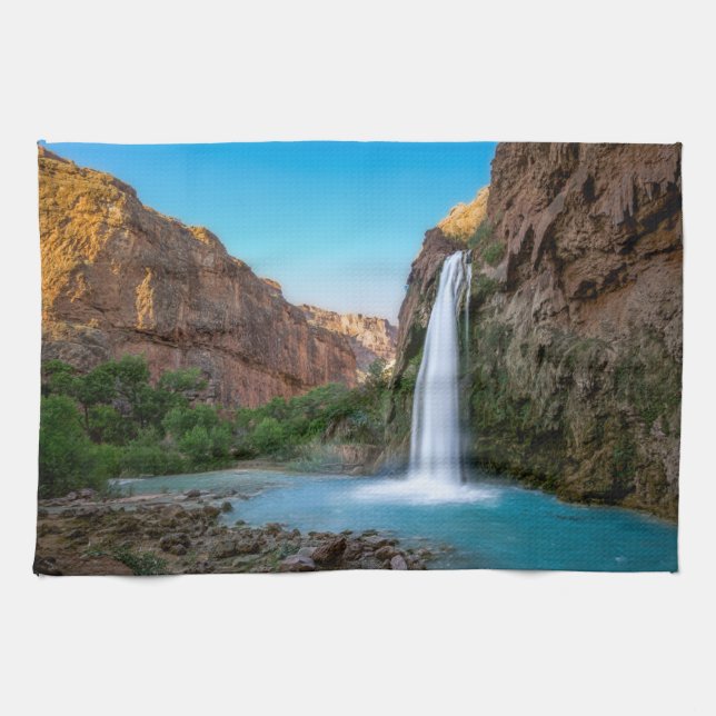 Paño De Cocina Waterfalls | Havasu Falls at Sunset (Horizontal)