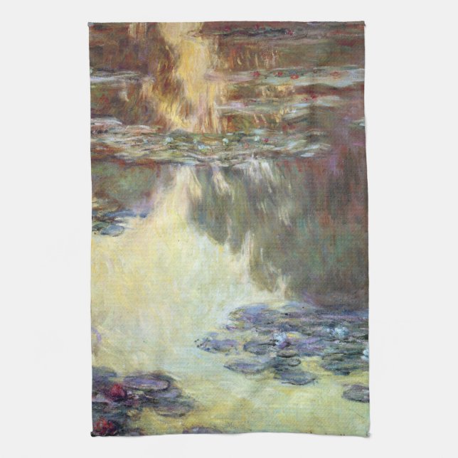 Paño De Cocina Waterlilies por Claude Monet, Bella Artes de la ép (Vertical)