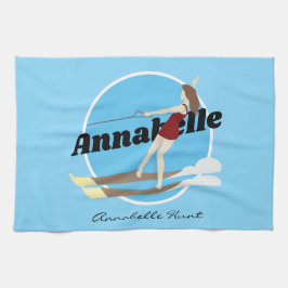 Paño De Cocina Waterski de estilo vintage