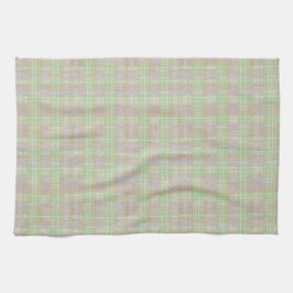 Paño De Cocina Weathered Neutral Sage Plaid