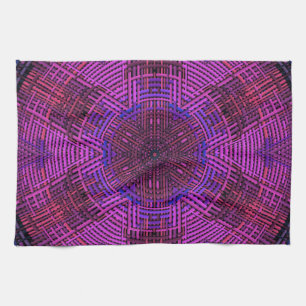 Paño De Cocina Weave Mandala Púrpura rosa y Azul
