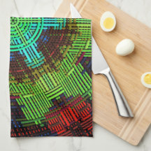 Weave Mandala Verde Rojo y Azul