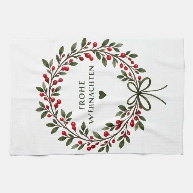 Paño De Cocina Weihnachtskranz- (Horizontal)