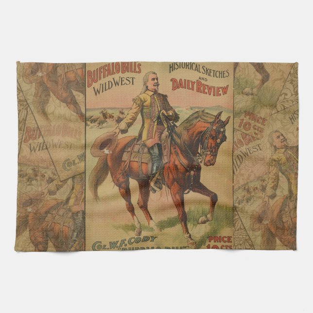 Paño De Cocina Western Buffalo Bill Wild West (Horizontal)