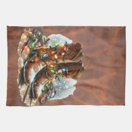 Paño De Cocina Western Christmas 