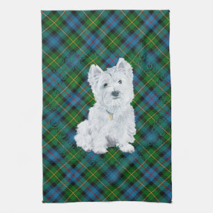 Paño De Cocina Westie on Tartán