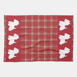 Paño De Cocina Westin sobre un fondo de tartán rojo