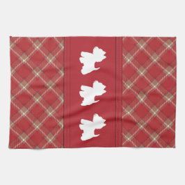 Paño De Cocina Westis en el fondo tartán