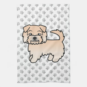 Paño De Cocina Wheaten Norfolk Terrier Perro De Dibujos Animados 