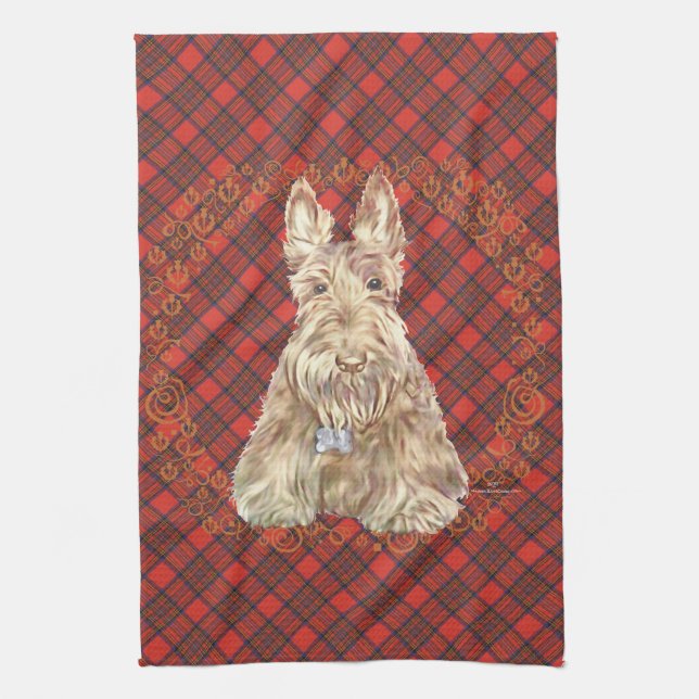 Paño De Cocina Wheaten Scottie Tartan (Vertical)