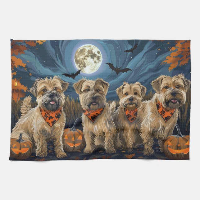 Paño De Cocina Wheaten Terrier Halloween Spooki (Horizontal)