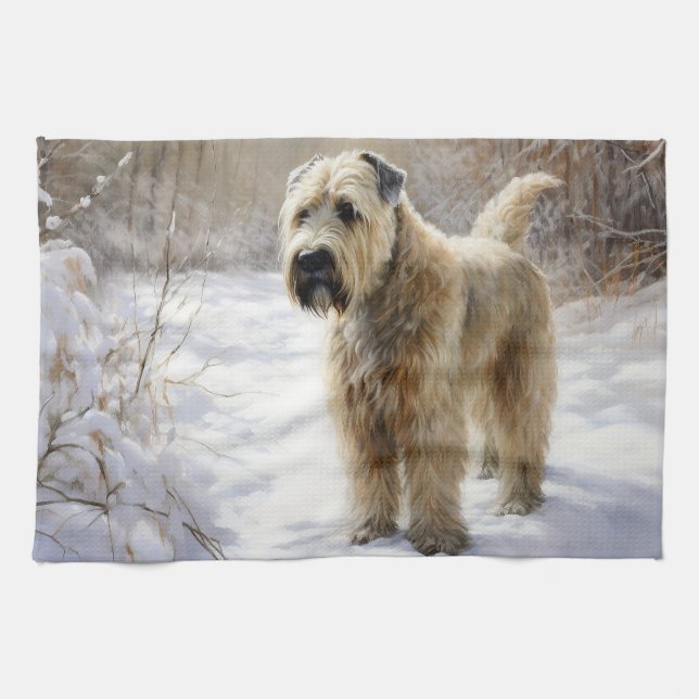Paño De Cocina Wheaten Terrier Let It Snow Navidades (Horizontal)