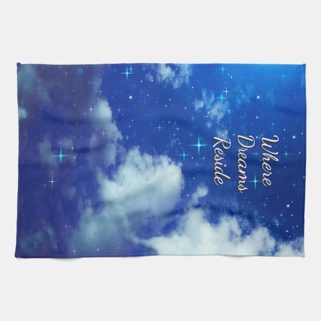 Paño De Cocina Where Dreams Reside Kitchen Towel | Starry Night  (Horizontal)