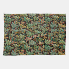 Paño De Cocina Whimsey de los bosques de árboles de Navidad