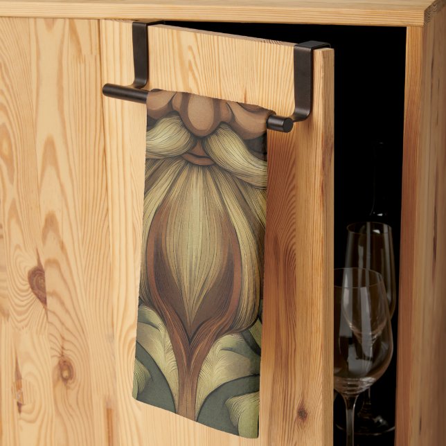 Paño De Cocina Whimsical Bearded Guardian (Pliegue de tercios)