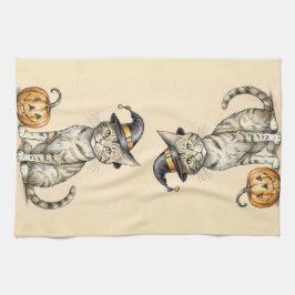 Paño De Cocina Whimsical Halloween Kitten Kitchen Towel, Fall Cat