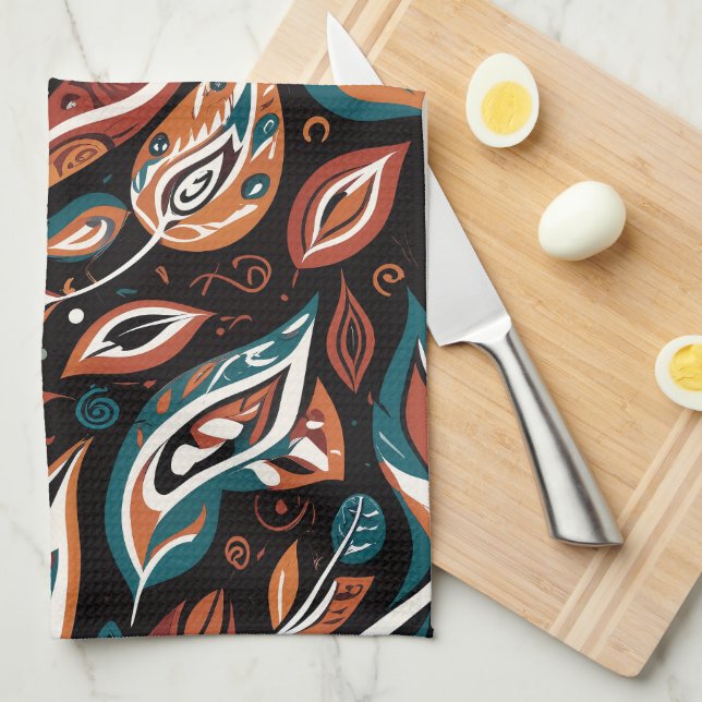 Paño De Cocina Whimsical Leaves (Doblado Cuarto)