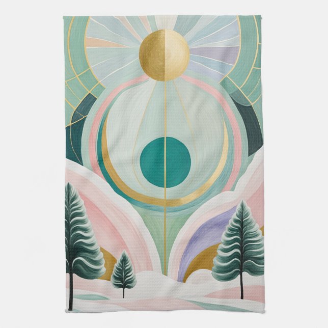 Paño De Cocina Whimsical Winter Dreamscape (Vertical)