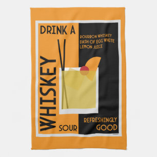 Paño De Cocina Whiskey Sour Cocktail Napkin