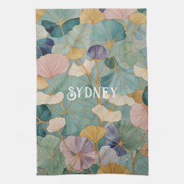 Paño De Cocina Whispering Pastel Gingko