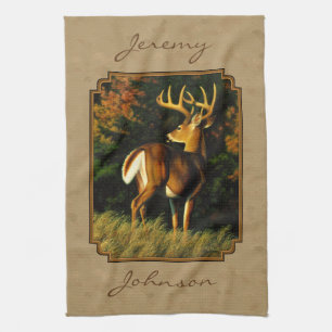 Paño De Cocina Whitetail Buck Deer Hunting Tan