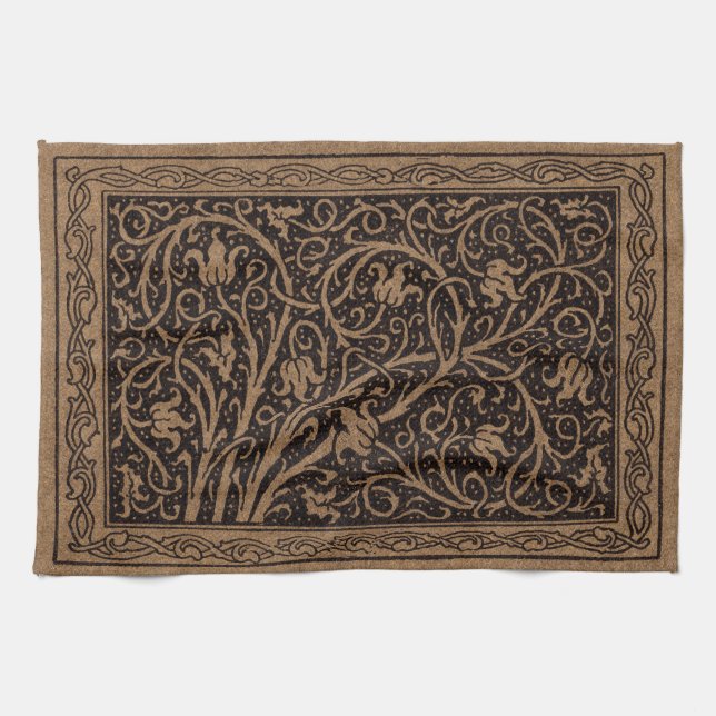 Paño De Cocina William Morris Campion Cuero Repujado Damask (Horizontal)
