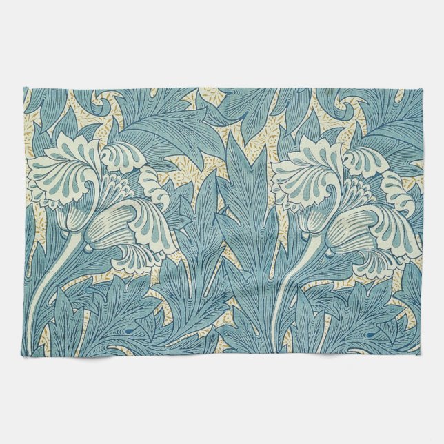 Paño De Cocina William Morris Classic Tulip Blue Floral (Horizontal)