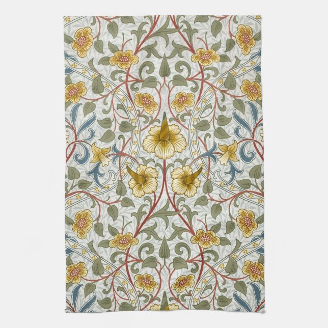 Paño De Cocina William Morris Daffodil Floral Pattern (Vertical)